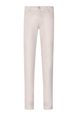 pantalon-slim-en-coton-gris-perle