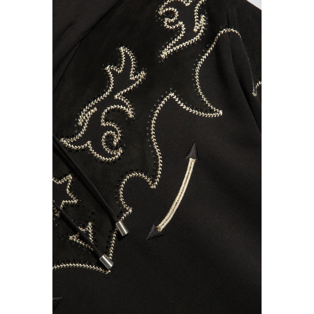 Balmain Embroidered hoodie Black Heren