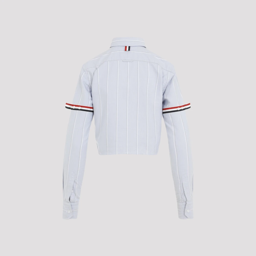 Thom Browne Navy Cropped Shirt Blue Dames
