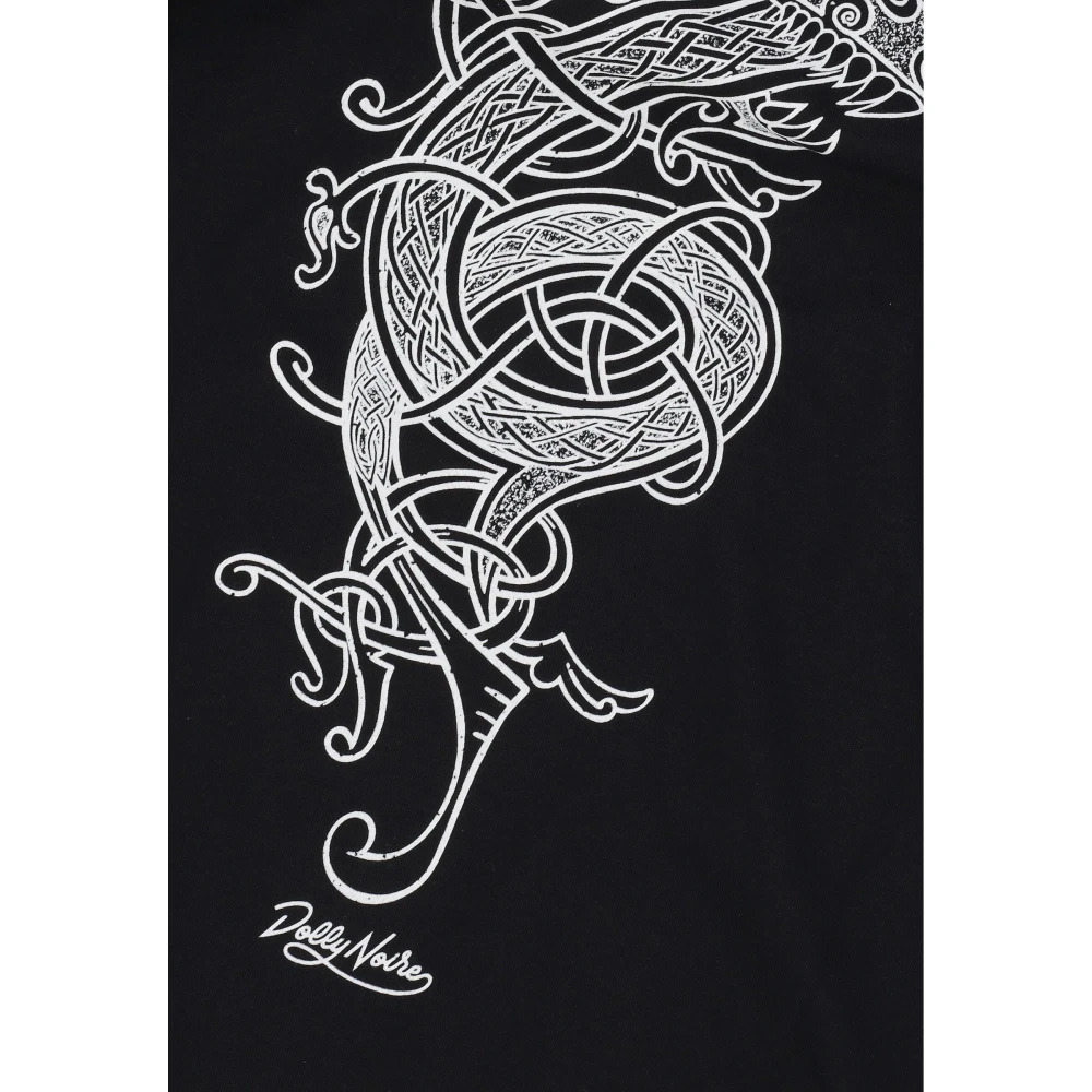 Dolly Noire Zwarte Dragon Knot Tee Heren T-shirt Black Heren
