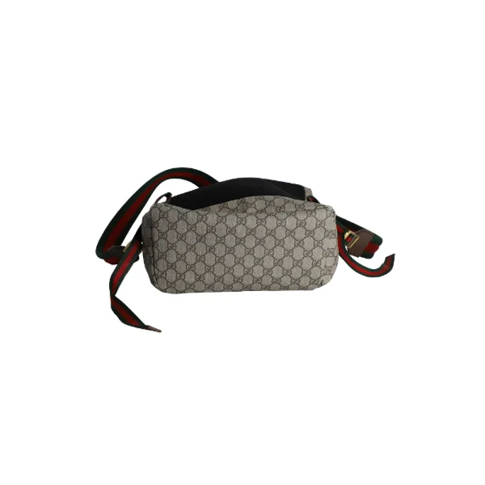 Gucci Vintage Pre-owned Canvas backpacks Gray Dames
