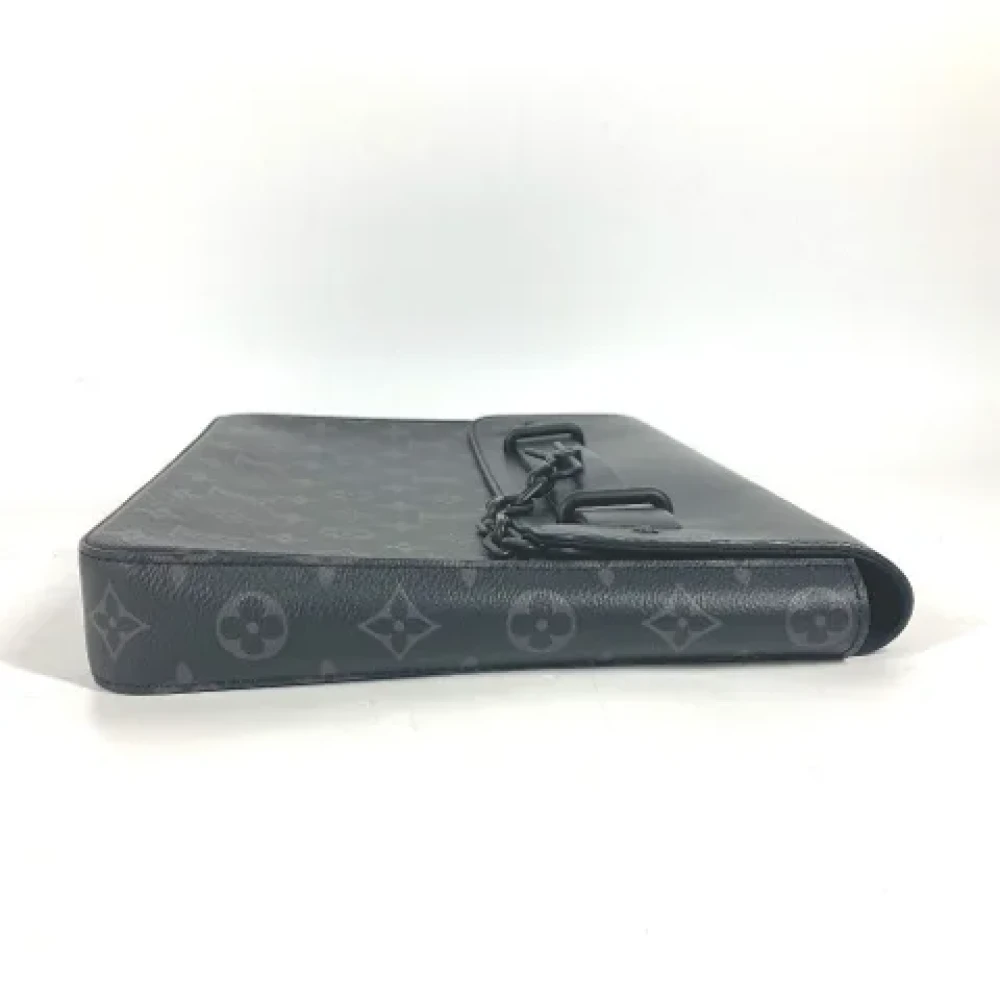 Louis Vuitton Vintage Pre-owned Cotton wallets Black Dames