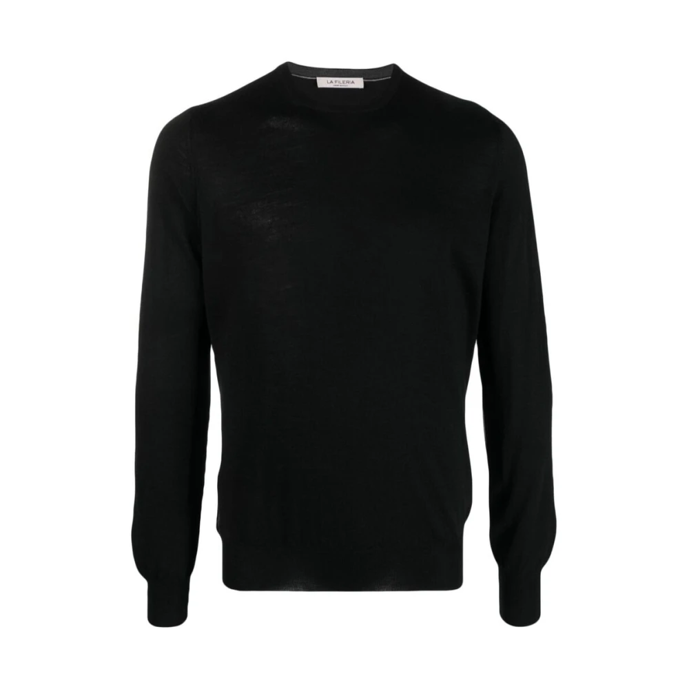 La Fileria Round-neck Knitwear Black Heren