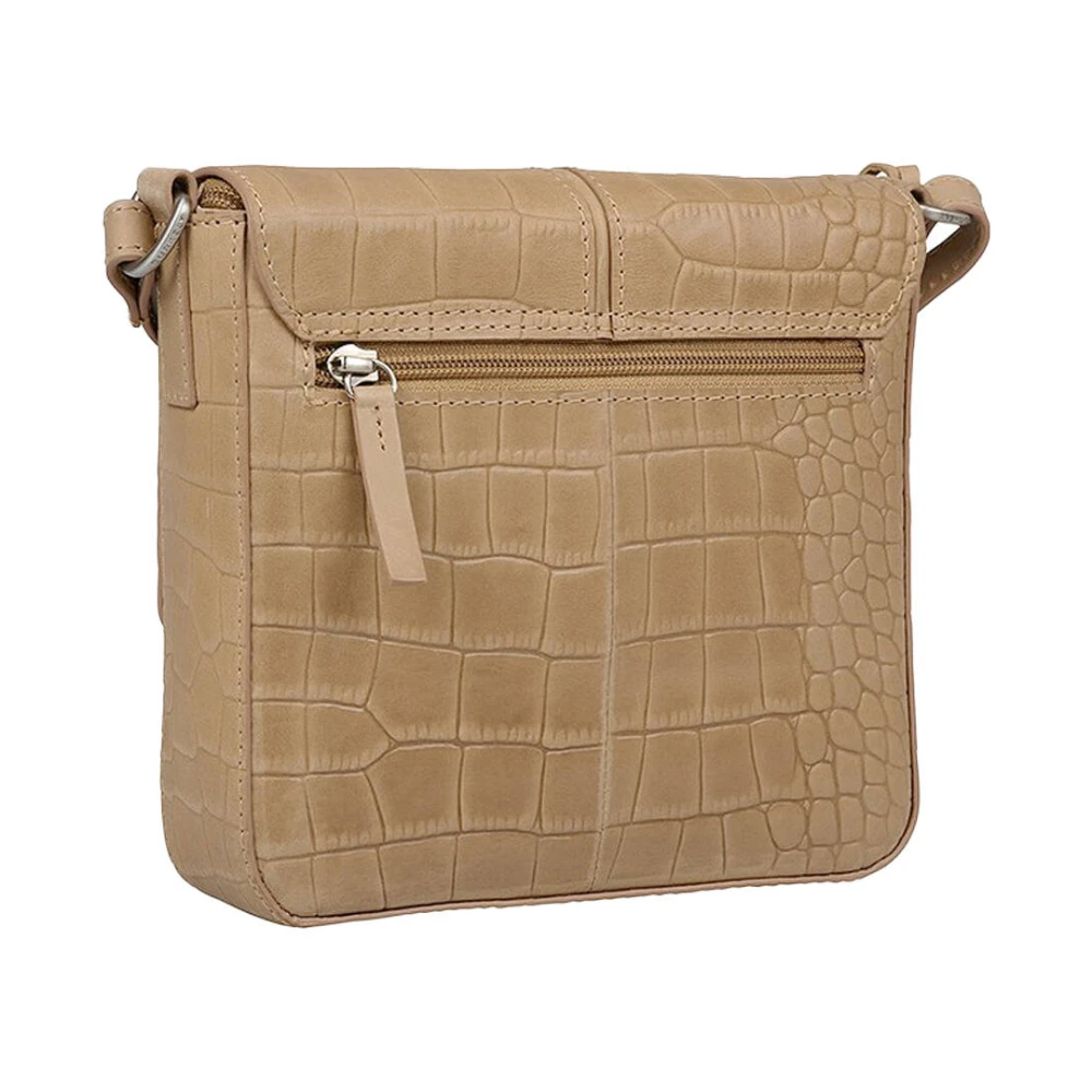 Burkely Leren Schoudertas Beige Dames