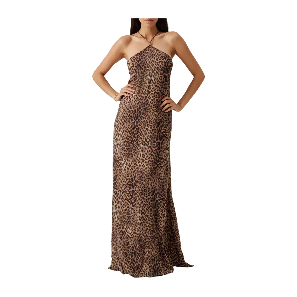 Melissa Odabash Women's Brown Cheetah Spotted Dress - Maxi Dresses - M - Dresses