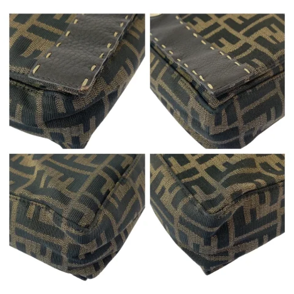 Fendi Vintage Pre-owned Canvas shoulder-bags Brown Dames