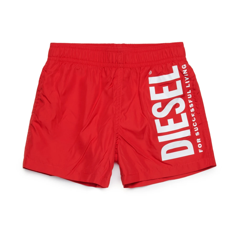 Diesel Men's Red Branded Boxer Swimsuit