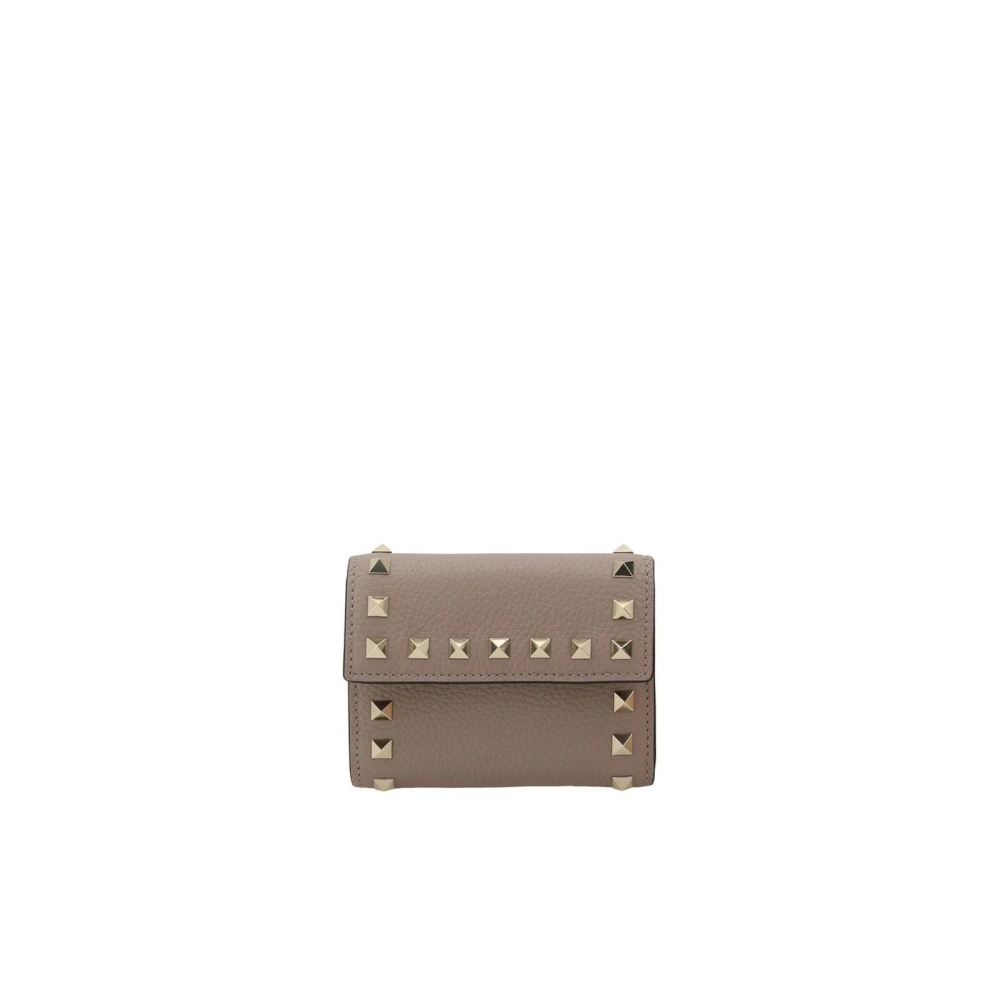 Valentino Garavani Rockstud Bifold Plånbok i Poudre Pink, Dam