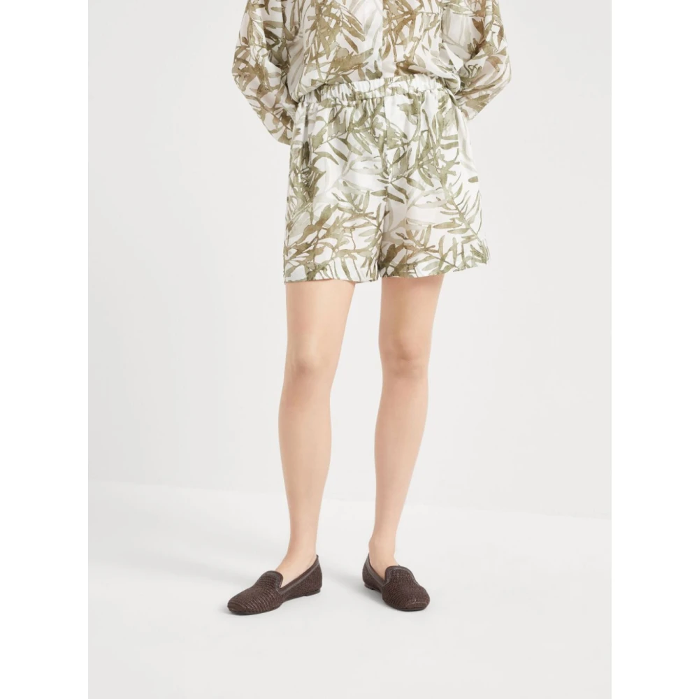 BRUNELLO CUCINELLI Stijlvolle Shorts voor Mannen Green Dames