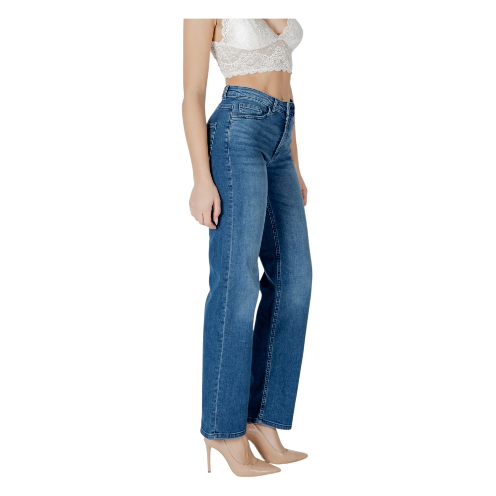 Ichi Wijde Jeans Lente Zomer Collectie Blue Dames