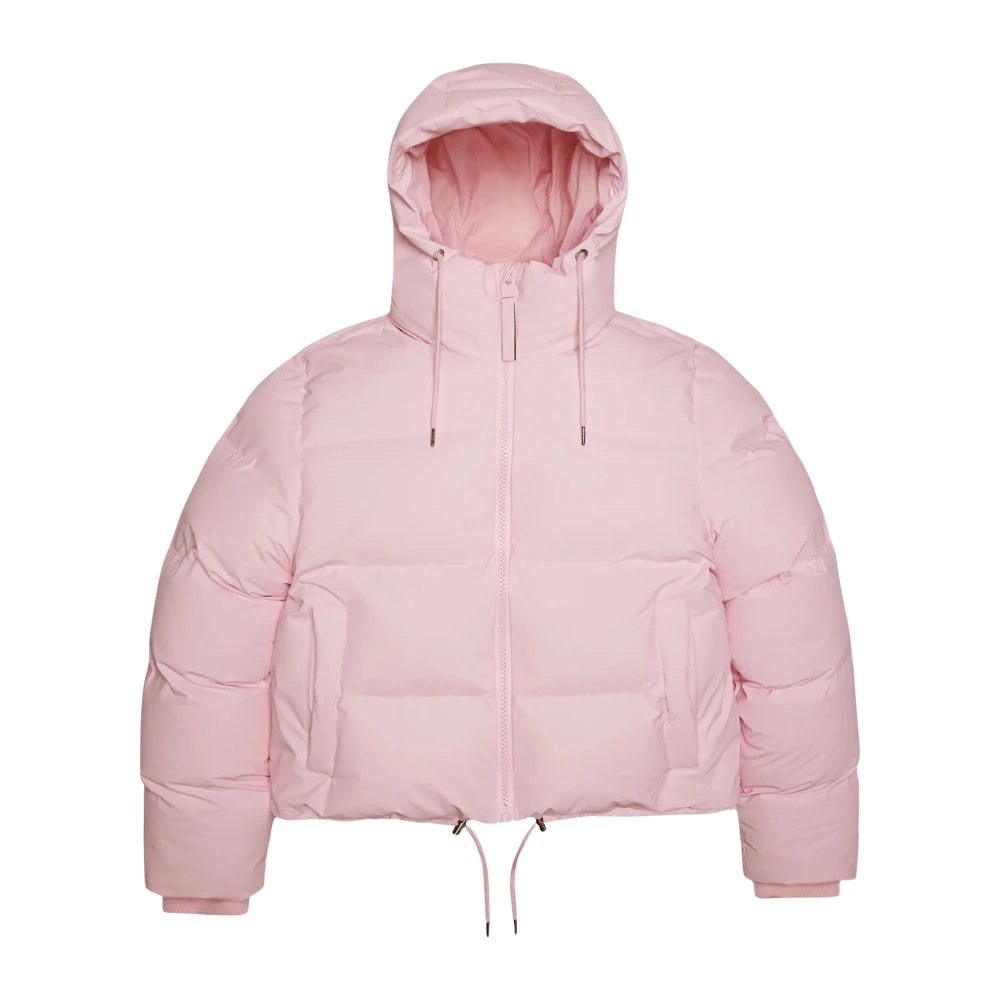 Rains Scandinavische Stijl Waterdichte Pufferjas Pink Dames