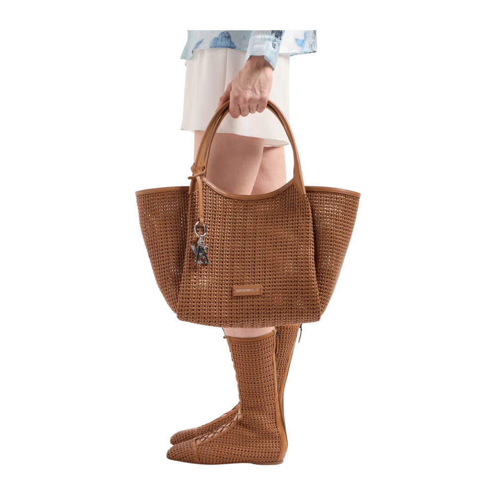 Emporio Armani Stijlvolle Shoppingtas in Caramello Brown Dames