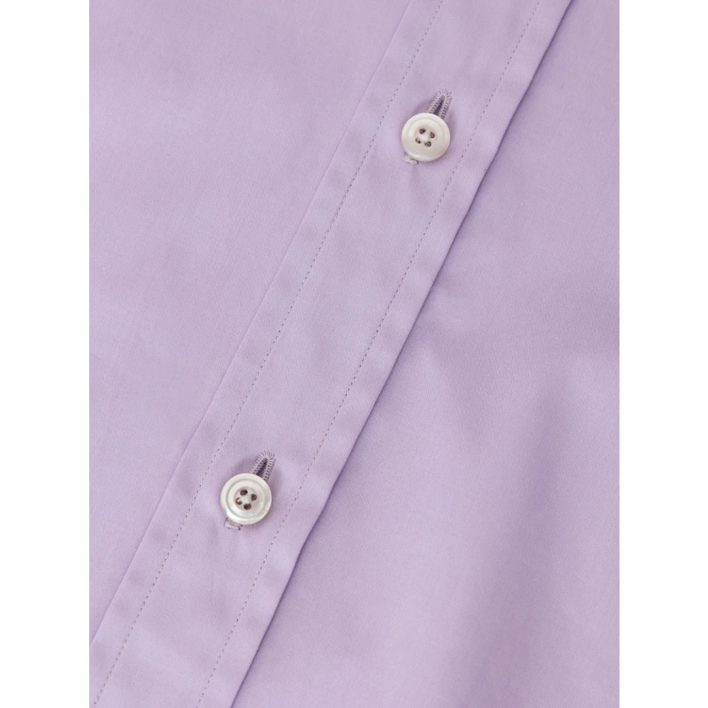 Tom Ford Paarse Katoenen Klassieke Overhemd Purple Heren