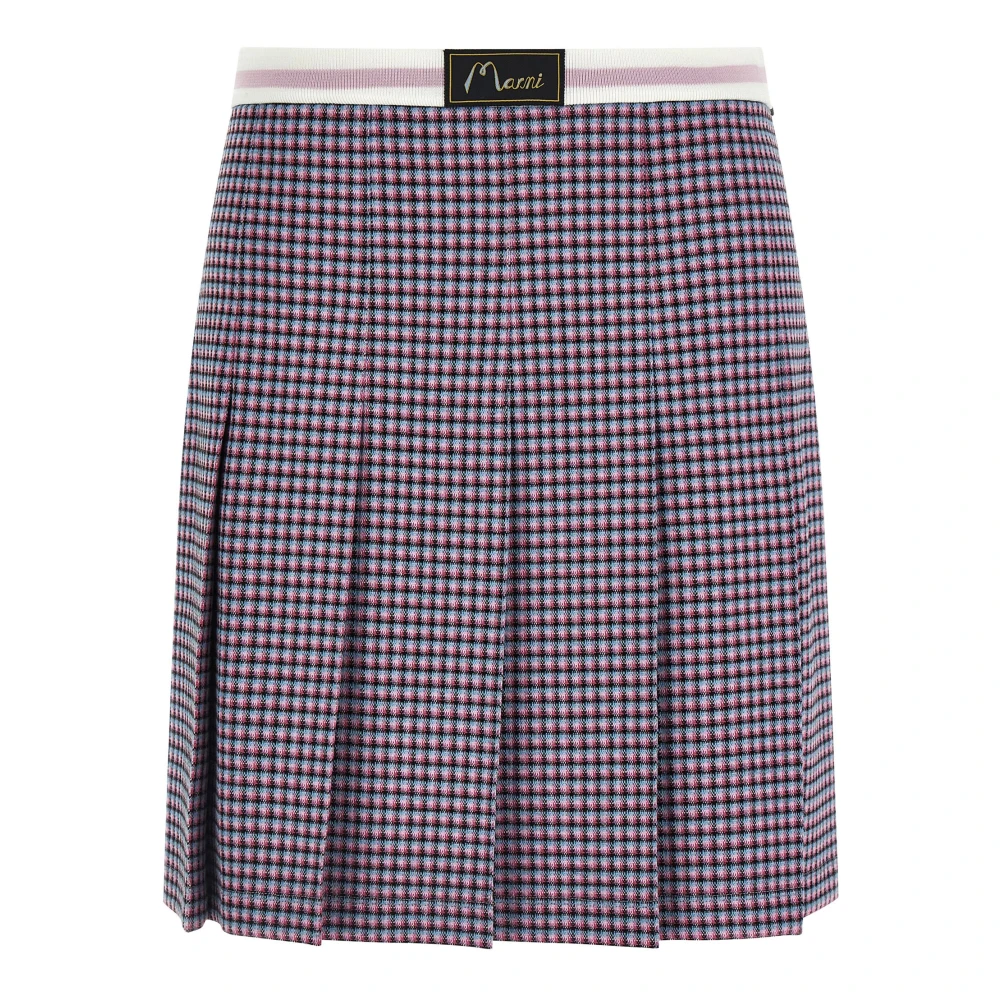 Marni Women's Multicolor Short Skirts, Xs, Pleated Miniskirt
