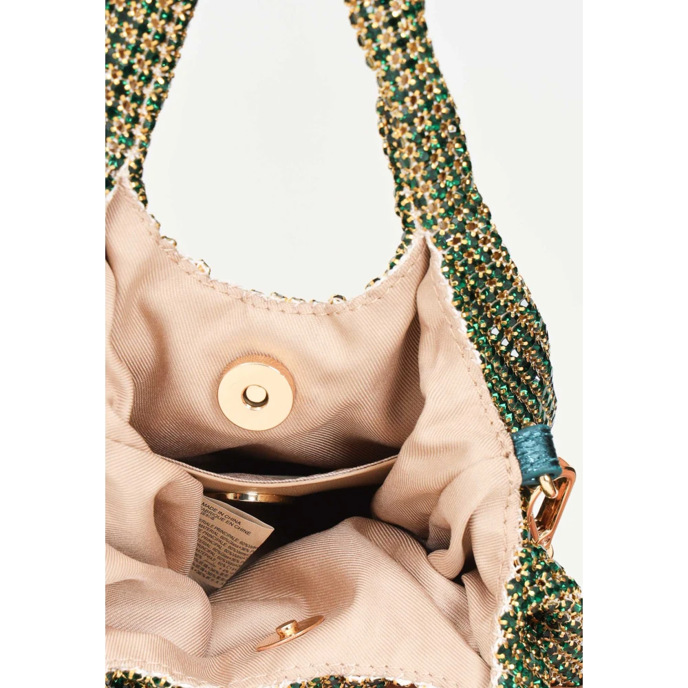 Love Moschino Smaragdgroene handtas met strass Green Dames