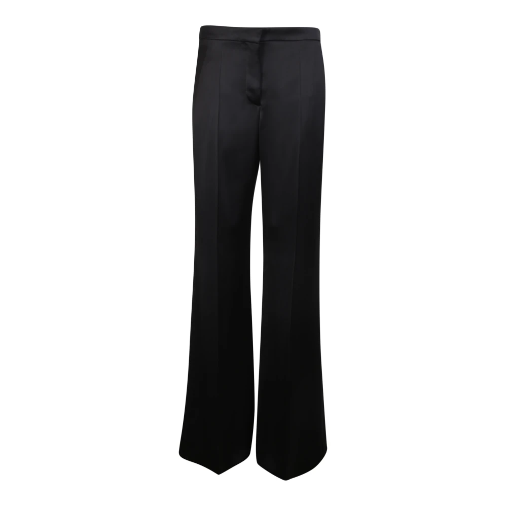 Givenchy Women's Black Satin Tailored Trousers - Wide Trousers - Xs - Trousers