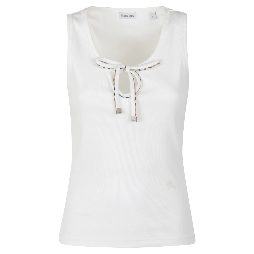 Burberry Donna Bianco Top, L, New,