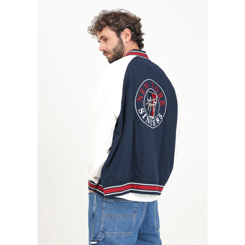 Tommy Jeans College Style Bomber Sweater Multicolor Heren