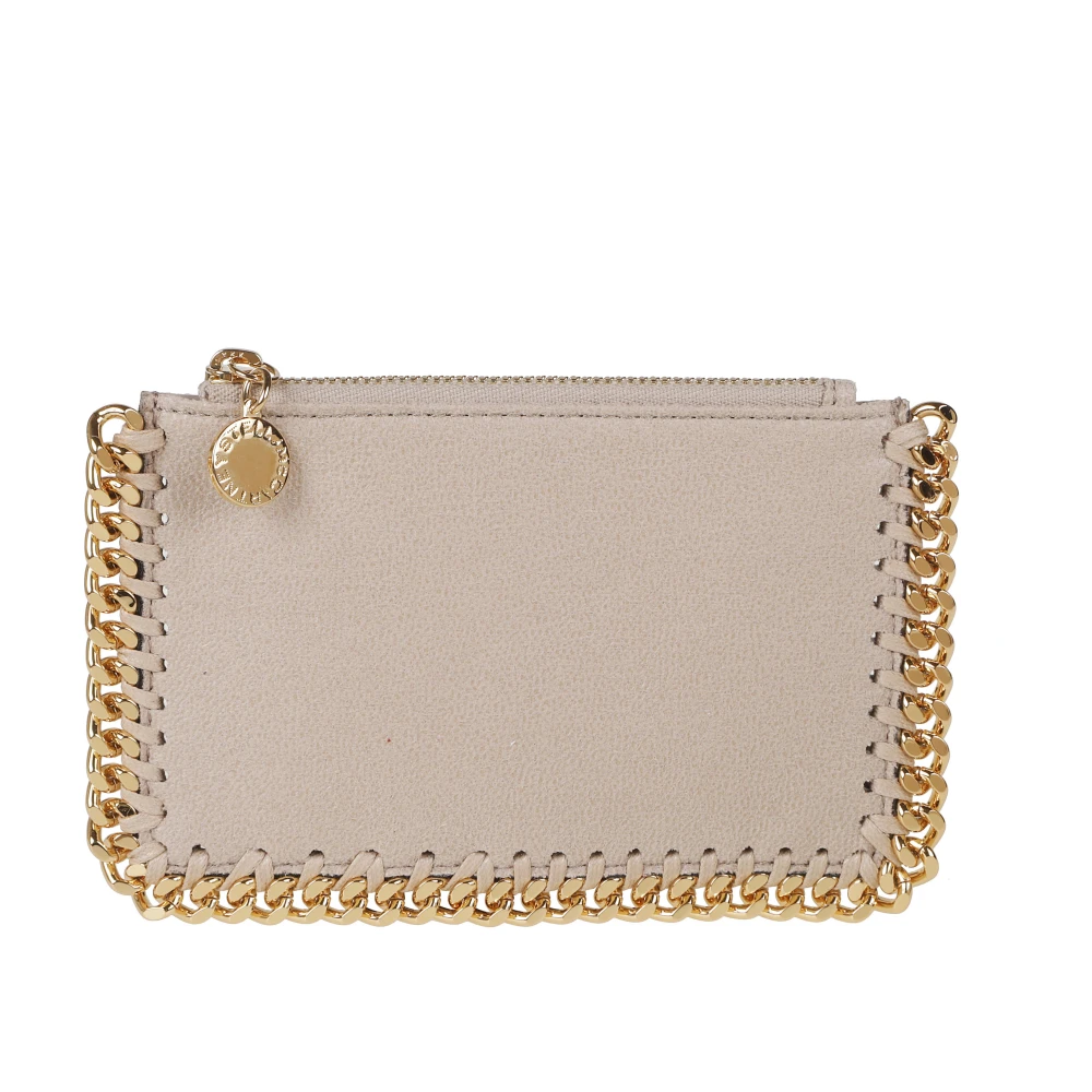 Stella Mccartney Women's Beige Wallets & Cardholders, One Size, Falabella Zip Card Holder