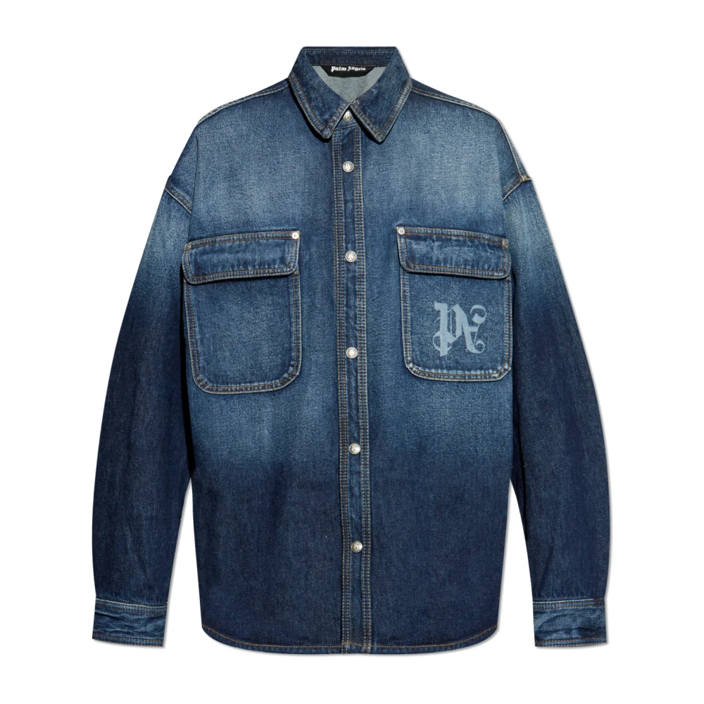 Palm Angels Denim jas Blue Heren