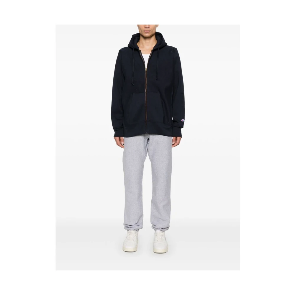Champion Navy Blauwe Hoodie met Rits Blue Heren
