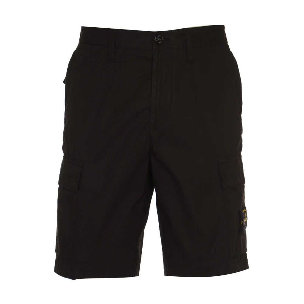 Stone island cargo shorts on sale black