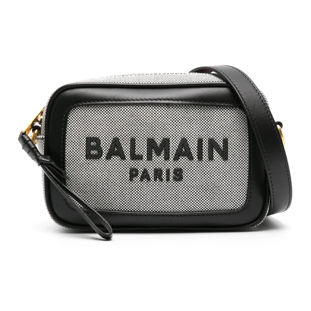 Balmain Casual Logo Schoudertas in Zwart Black Dames