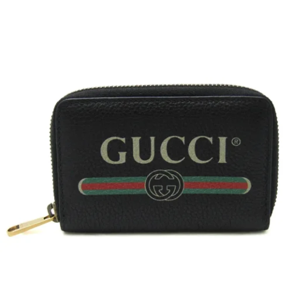 Gucci Vintage Pre-owned Leather wallets Black Dames