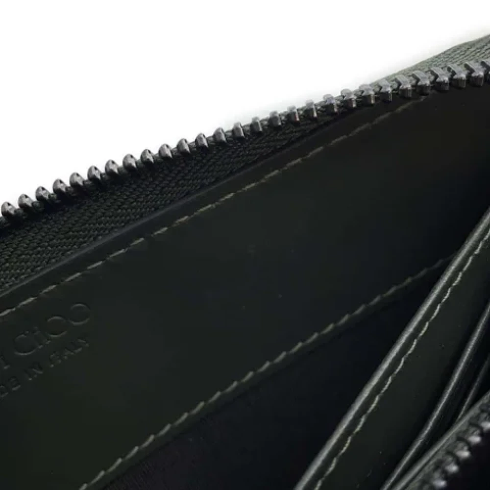 Jimmy Choo Pre-owned Leather wallets Green Heren