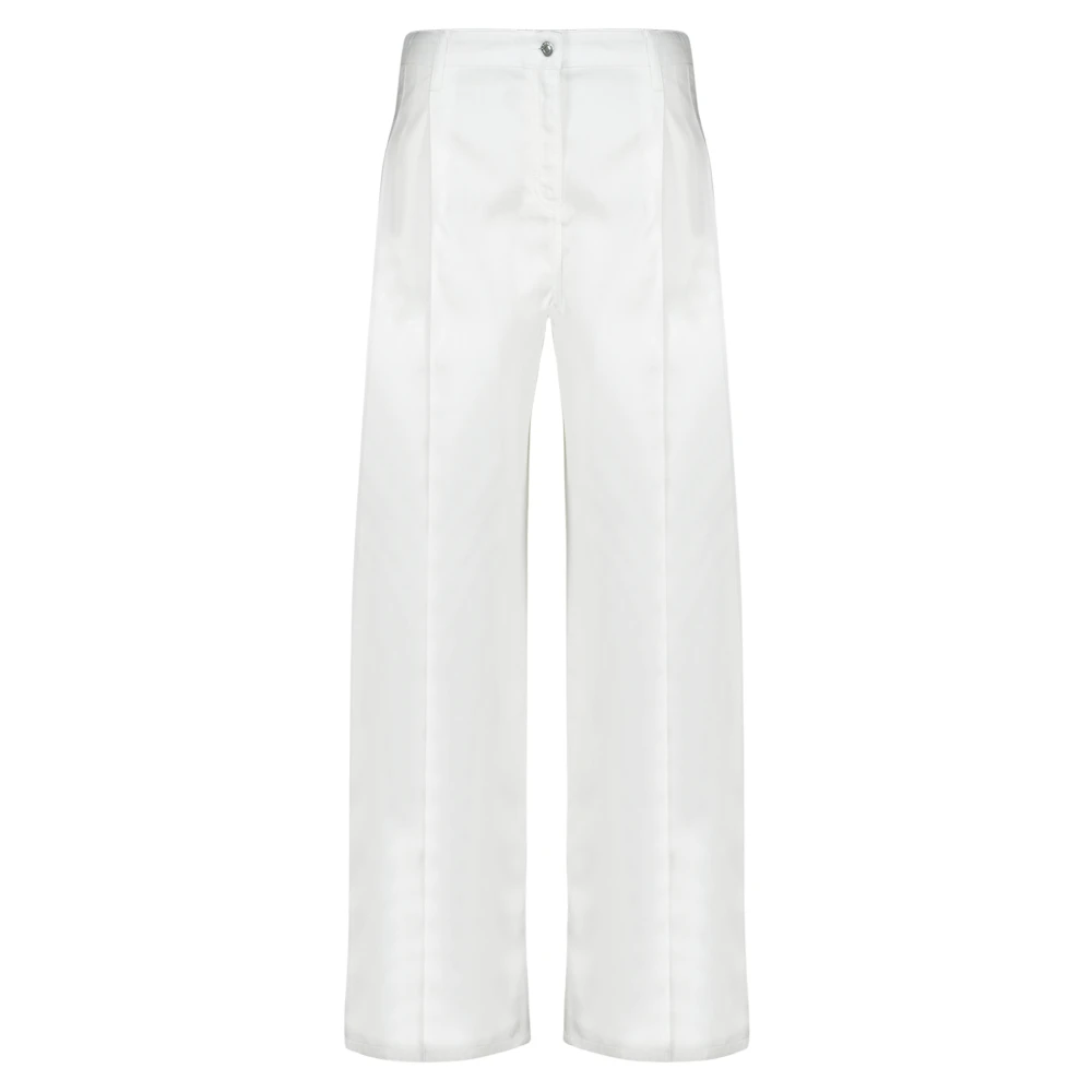 Iro White Wide Jeans, Female, S, Remy Flowing Wide-Leg Trousers