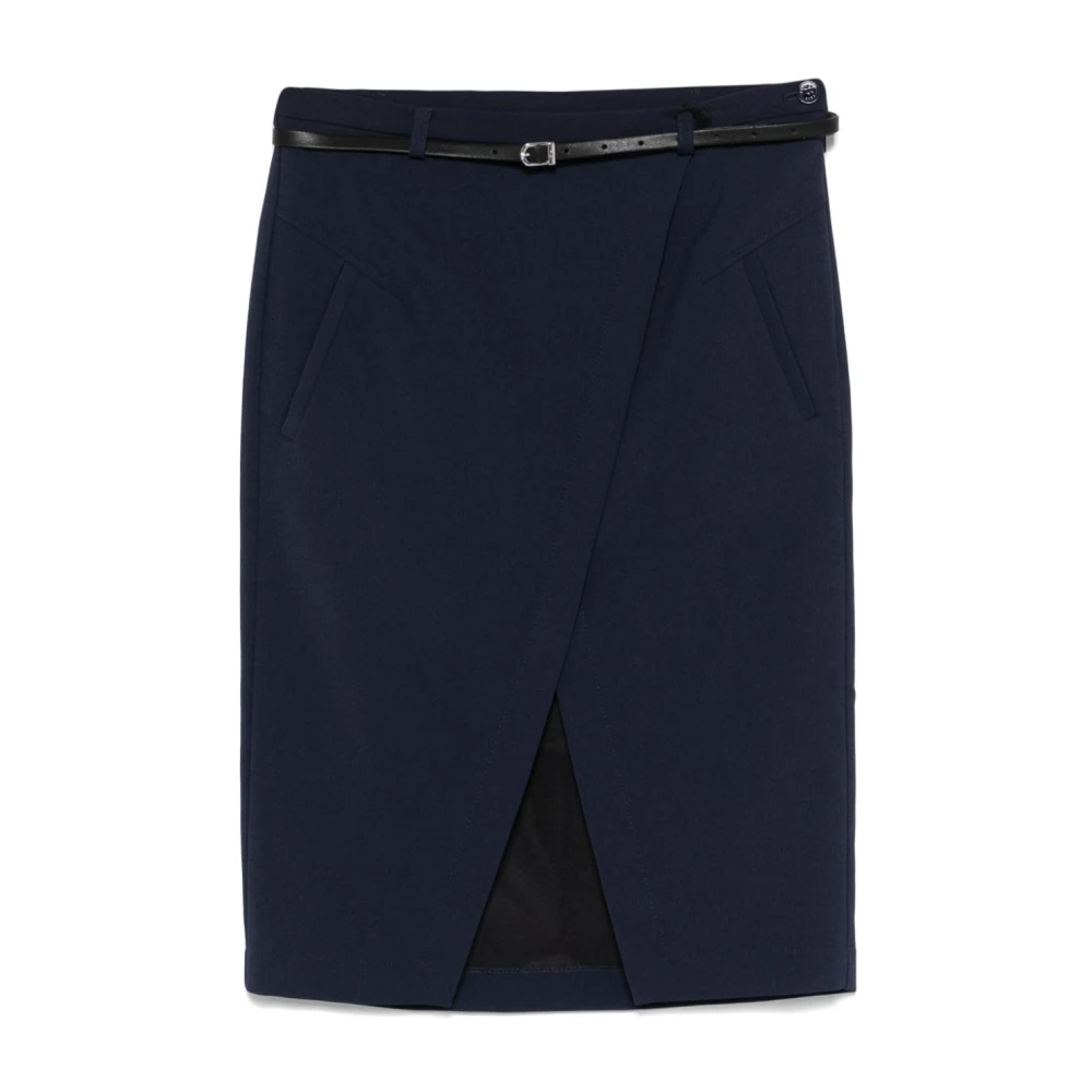 PATRIZIA PEPE Navy Blue Rok met Zakken Blue Dames