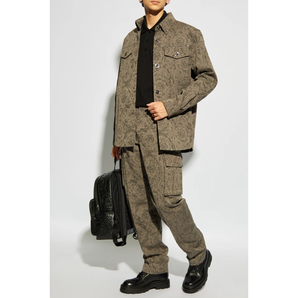Versace Gestreepte broek Gray Heren