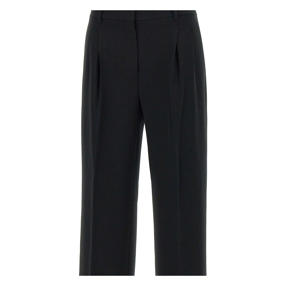 Theory Zwarte Wijde Pijp Admiral Crepe Broek Black Dames