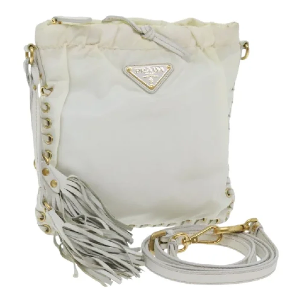 Prada Vintage Pre-owned Nylon prada-bags White Dames