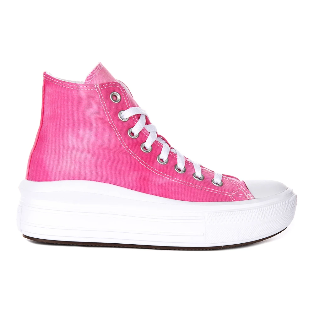 Converse Girls Pink White Junior Textile Trainers - Kids Sneakers - 38 Eu - Kids