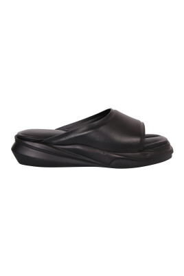 black-leather-chunky-slide-sandals