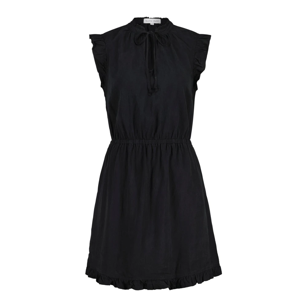 Bella Dahl Stijlvolle Mini Jurk met Zoomdetails Black Dames