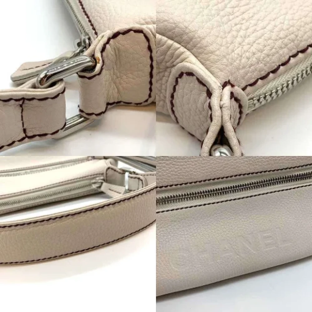 Chanel Vintage Pre-owned Leather handbags White Dames