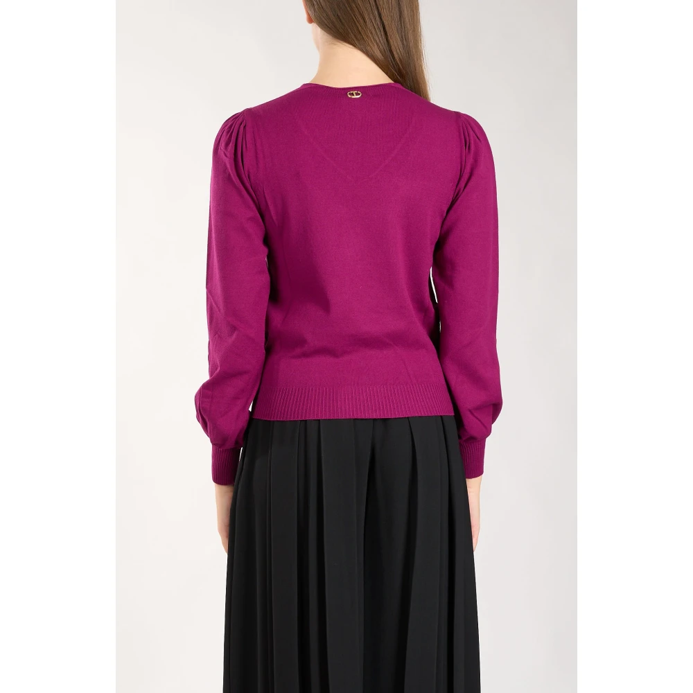Twinset Stretch Viscose Trui Purple Dames