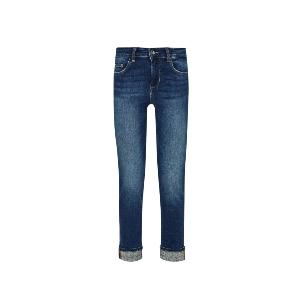 Liu Jo Stijlvolle Bottom Up Jeans Blue Dames