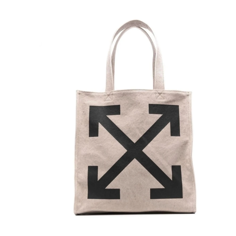 Off White Quote Logo Winkelmandje Beige Zwart Beige Heren