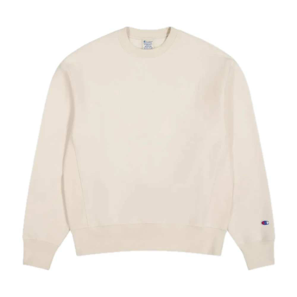 Champion Borstad Fleece Sweatshirt Reverse Weave Kollektion Beige, Herr