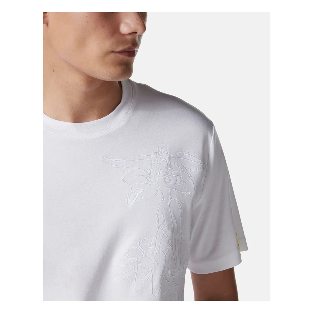 Iceberg Wit Regular Fit T-shirt van Interlock-stof White Heren