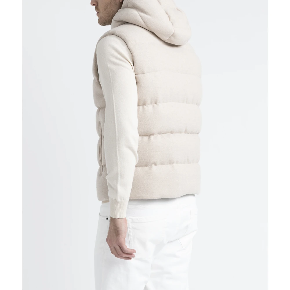 PESERICO Ganzen donsvest in wol en kasjmier Beige Heren
