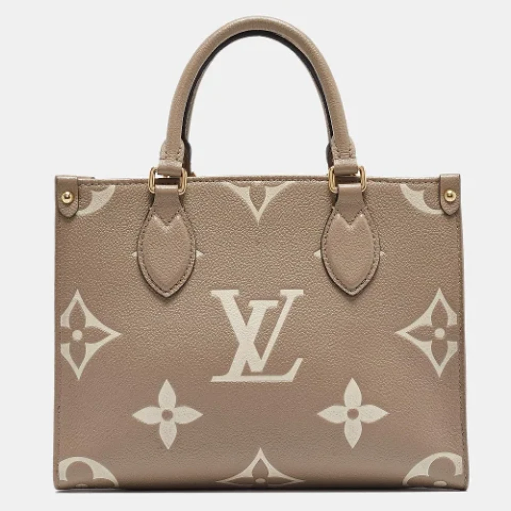 Louis Vuitton Vintage Pre-owned Leather totes Beige Dames