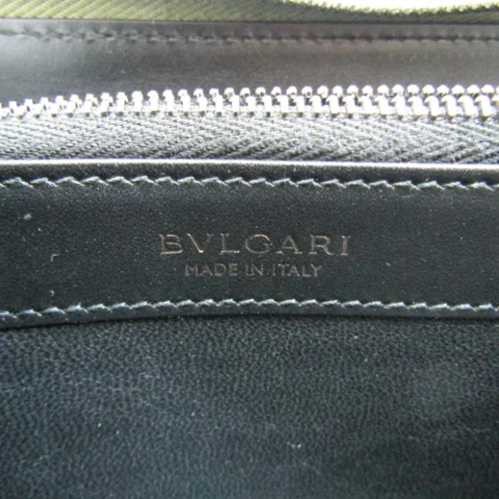 Bvlgari Vintage Pre-owned Leather wallets Green Dames