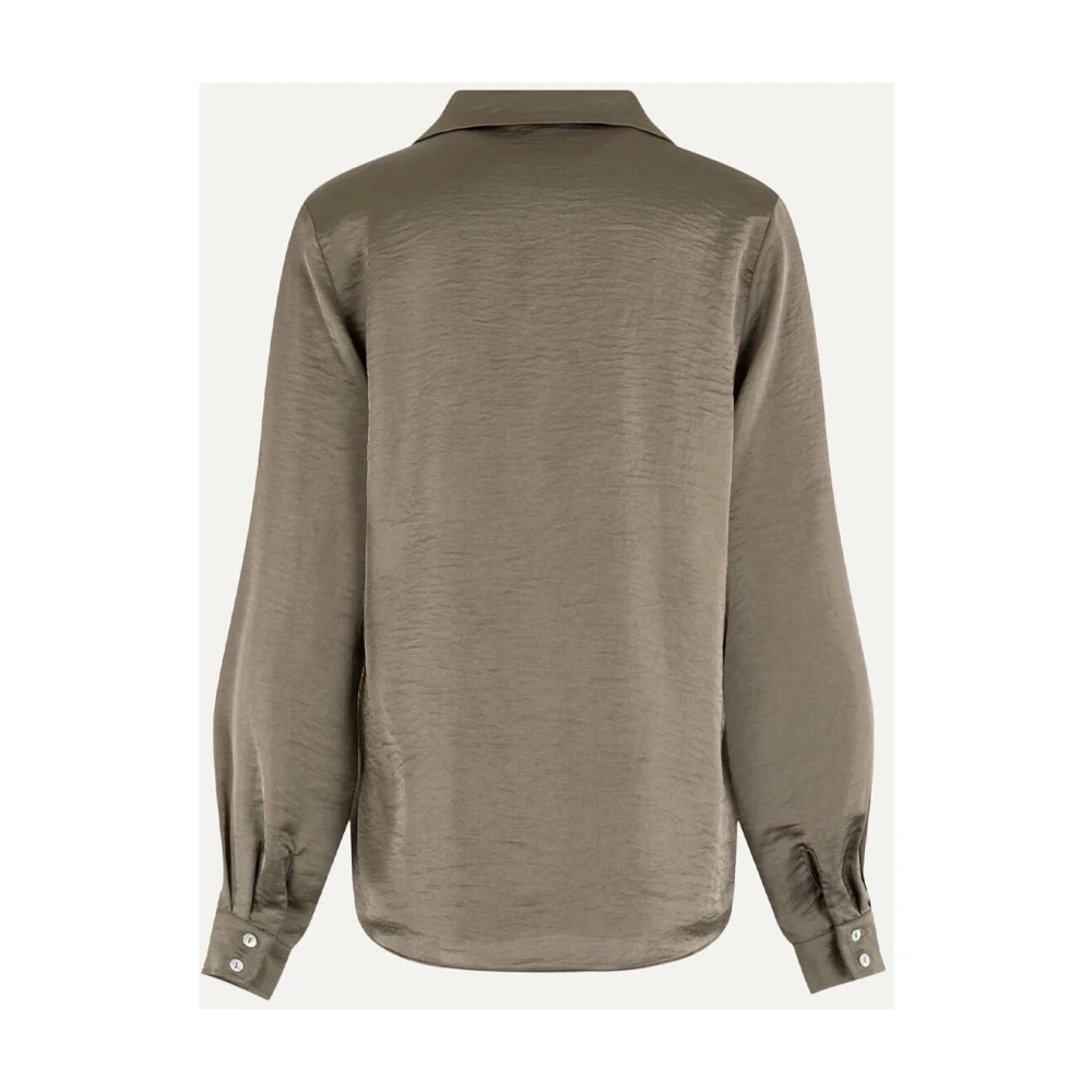 Anna Van Toor Lange mouw blouse in elegante stijl Green Dames