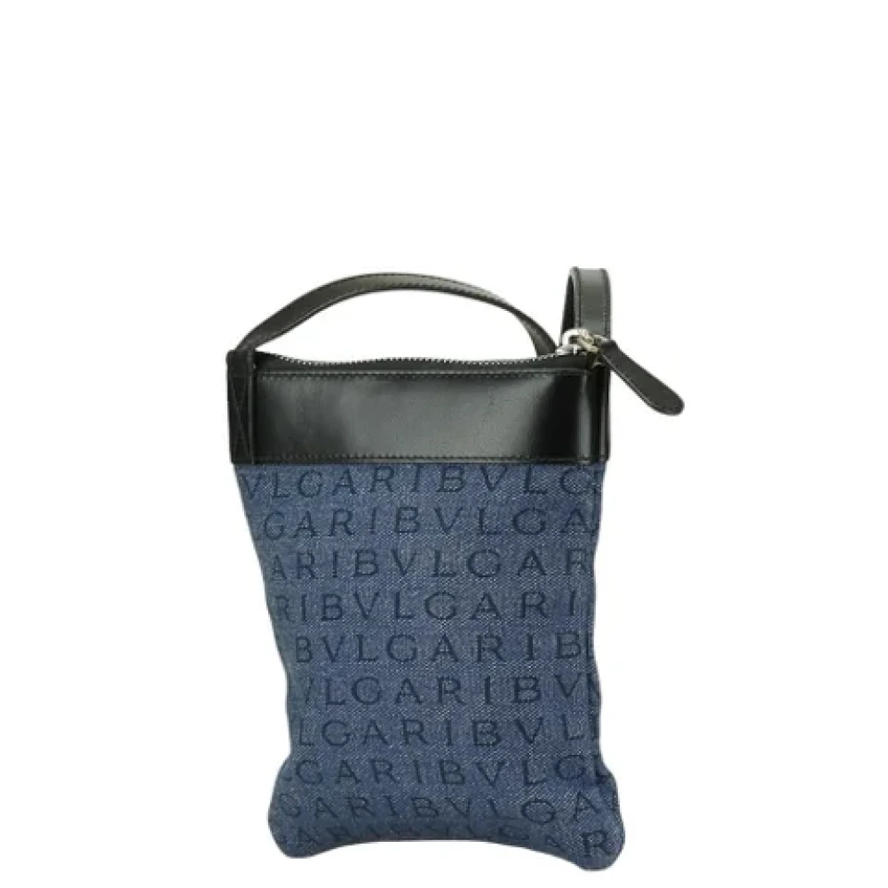 Bvlgari Vintage Pre-owned Denim shoulder-bags Blue Dames