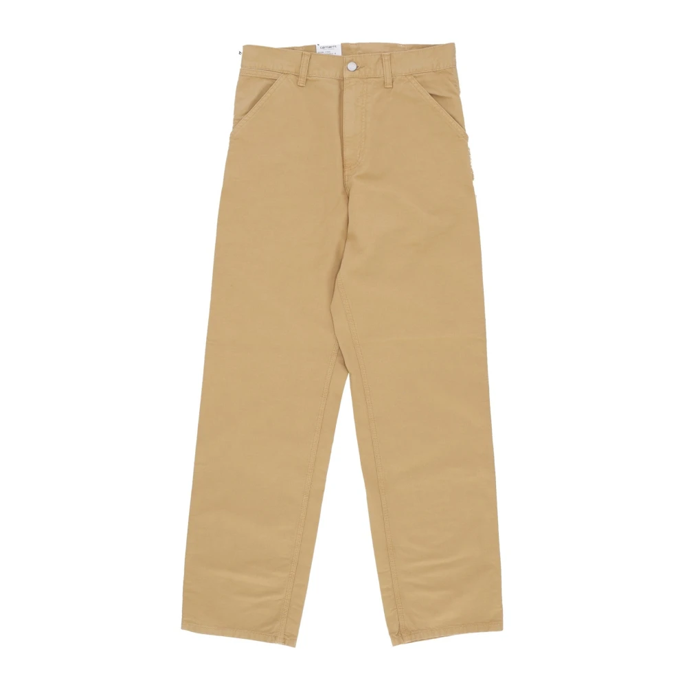 Carhartt Wip Men's Brown Straight Trousers, W36 L32, Workwear Trousers With Tool Pockets