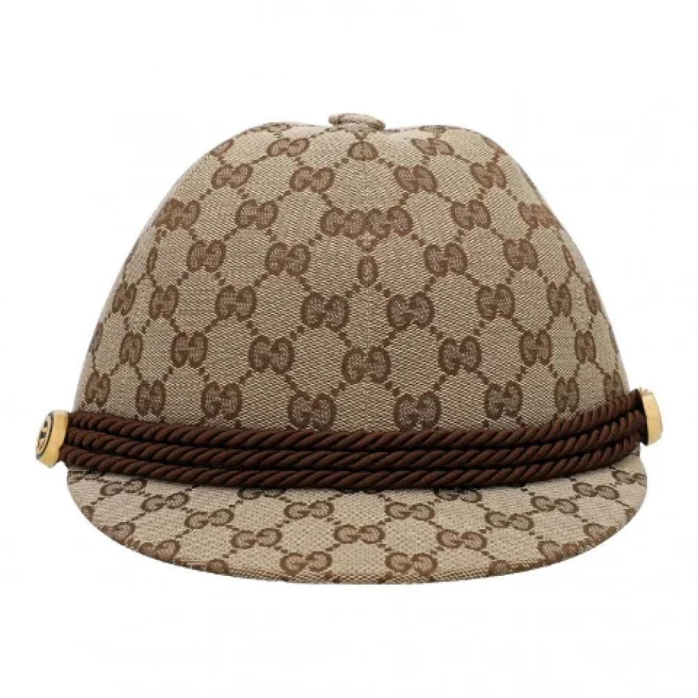 Gucci Vintage Pre-owned Canvas hats Brown Dames